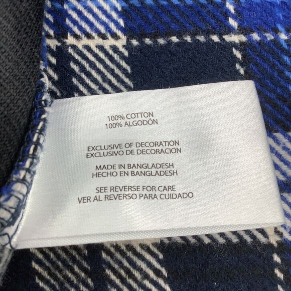 Orvis Mens‎ Long Sleeve Button Up Heavy Flannel Shirt Jacket Blue Plaid Size XXL - Picture 8 of 9